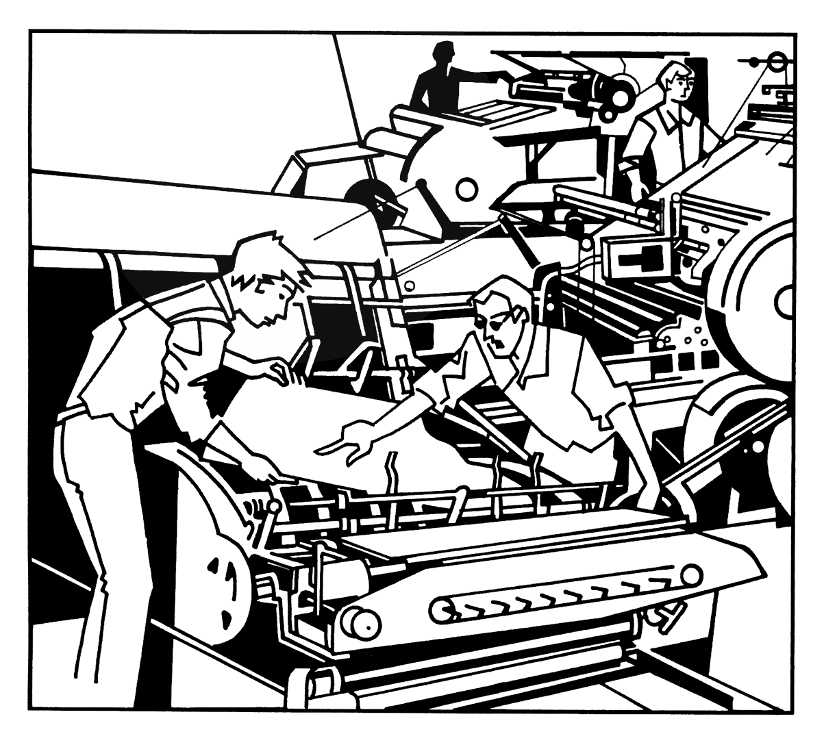 illustration d'imprimeurs